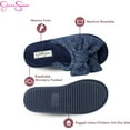 thumbnail image 3 of Jessica Simpson Womens Plush Open Toe Slide On House Slipper with Bow, 3 of 9