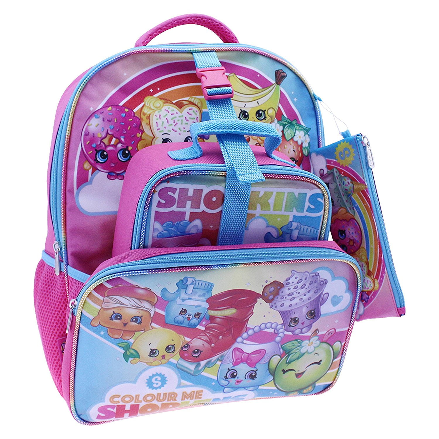 Shopkins - Shopkins 16 Full Size Backpack with Lunch Kit & Pencil Case ...