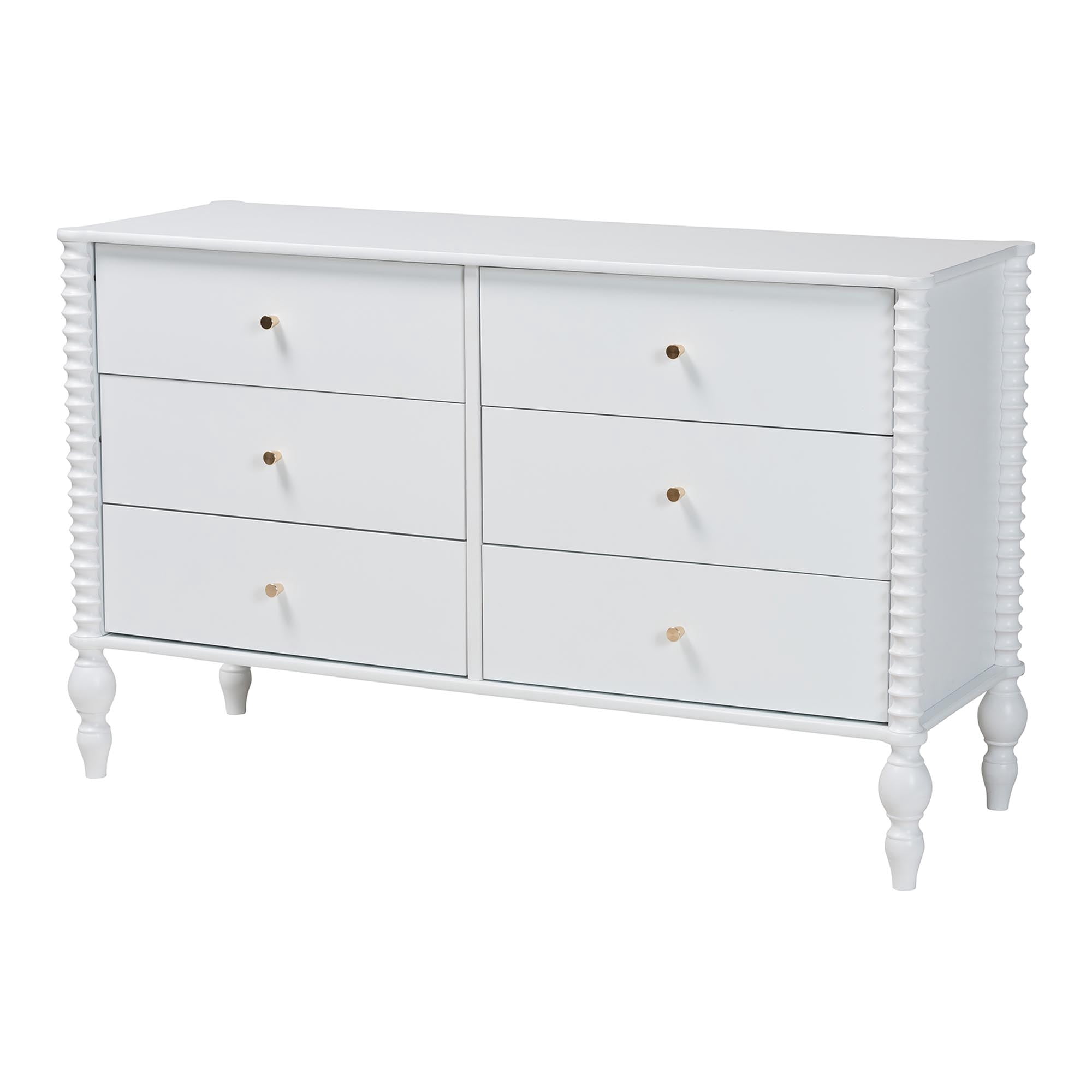 Baxton Studio Callison Farmhouse Dresser, 6-Drawer, White