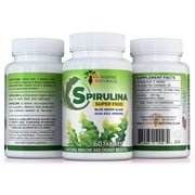 Sunshine Naturals Spirulina Algae Dietary Supplement, 60 Tablets, 500 mg, Superfood, Natural Immune Booster