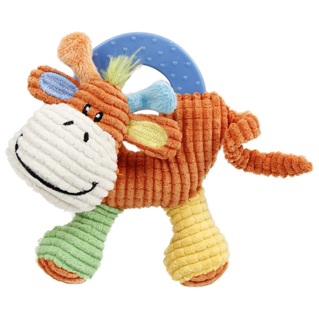 Juguete para cachorro Pet Life Moo-cifier felpa dentición goma Talla única naranja