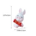 thumbnail image 4 of Fiudx Adorno de Conejo de Pascua, Escultura de Resina Tallada a Mano, Decoración Primaveral Única, Ideal para Sala de Estar, Dormitorio, Jardín, Reuniones Al Aire Libre, Regalo Familiar, Tamaño 5 X 4, 4 of 7