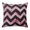 Pink, Black, Gray, variant on Throw Pillow Covers 16x16 Inch, Abstract Pink Decorative Pillow Cases for Couch Sofa Bed, Geometric Zigzag Waves Bohemian Stripes Cotton Linen Square Home Decor Pillowcases with Hidden Zipper