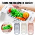 thumbnail image 2 of Over the Sink Colander Strainer Basket Wash Vegetables Fruits Drain Dry Dishes Extendable Kitchen, 2 of 7