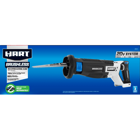 HART 20-Volt Battery-Powered Brushless Reciprocating Saw (Battery Not Included)