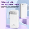 thumbnail image 4 of Power Bank Genérico PB60000 Portátil Blanco 60000mAh 120W 4 Cables USB LED, 4 of 5