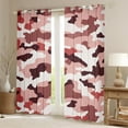 thumbnail image 2 of Manfei Camo Blackout Curtains,Rustic Outdoor Curtains Pack of 2 (38x45 Each),White Brown Red Window Curtains For Kids,Luxury Bedroom Decor, 2 of 6