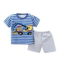 thumbnail image 2 of Combinaison à Manches Courtes, Ensemble d'Été Mignon Imprimé Col Rond Manches Courtes + Shorts, 2 of 3