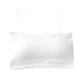 thumbnail image 2 of CHUANK Sports Bras for Women Bandeau Padded Ribbed Bralette Adjustable Strap Workout Square Neck Seamless Crop Top Backless Gray One Size, 2 of 2