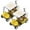 Yellow, variant on Miangastore 2pcs Small Golf Cart Figurine Alloy Golf Cart Model Vivid Small Golf Cart Statue Golf Cart Decor