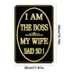 thumbnail image 5 of Chapa Metal Vintage I Am The Boss Pintura Hierro Rectangular Artística 30x40cm, 5 of 9