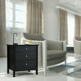 thumbnail image 4 of Gymax Accent Table Organizer Nightstand Beside End Side Table W/3 Drawers Black, 4 of 10