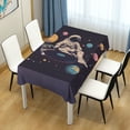 thumbnail image 4 of Yayeee Tablecloths 60" x 90" Rectangle Wrinkle Resistant Party Table Cover, Pink Record, 4 of 8