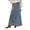 Light Blue, variant on Denim Skirt Women Boho A Line Layered Patchwork Skirt with Buttons Casual Long Women Maxi Shirt Light Blue L