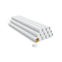 Staples COASTWIDE 2 x 24 Mailing Tube with Caps White 12/Pack CW55308