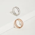 thumbnail image 2 of Couples Titanium Stainless Steel Wedding Engagement Band Rings-2pcs，8#, 2 of 5