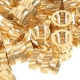 thumbnail image 3 of Minkissy 100Pcs Female Thread Knurled Nuts Copper Brass Embedment Nut For Diy Projects And Professional Use, 3 of 4