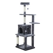 Angle View: 1pc Funny Delicate Safe Stylish Cat Bed Multipurpose Cat Tree Cat Climbing Tree Multi-layer Cat Tower for Home