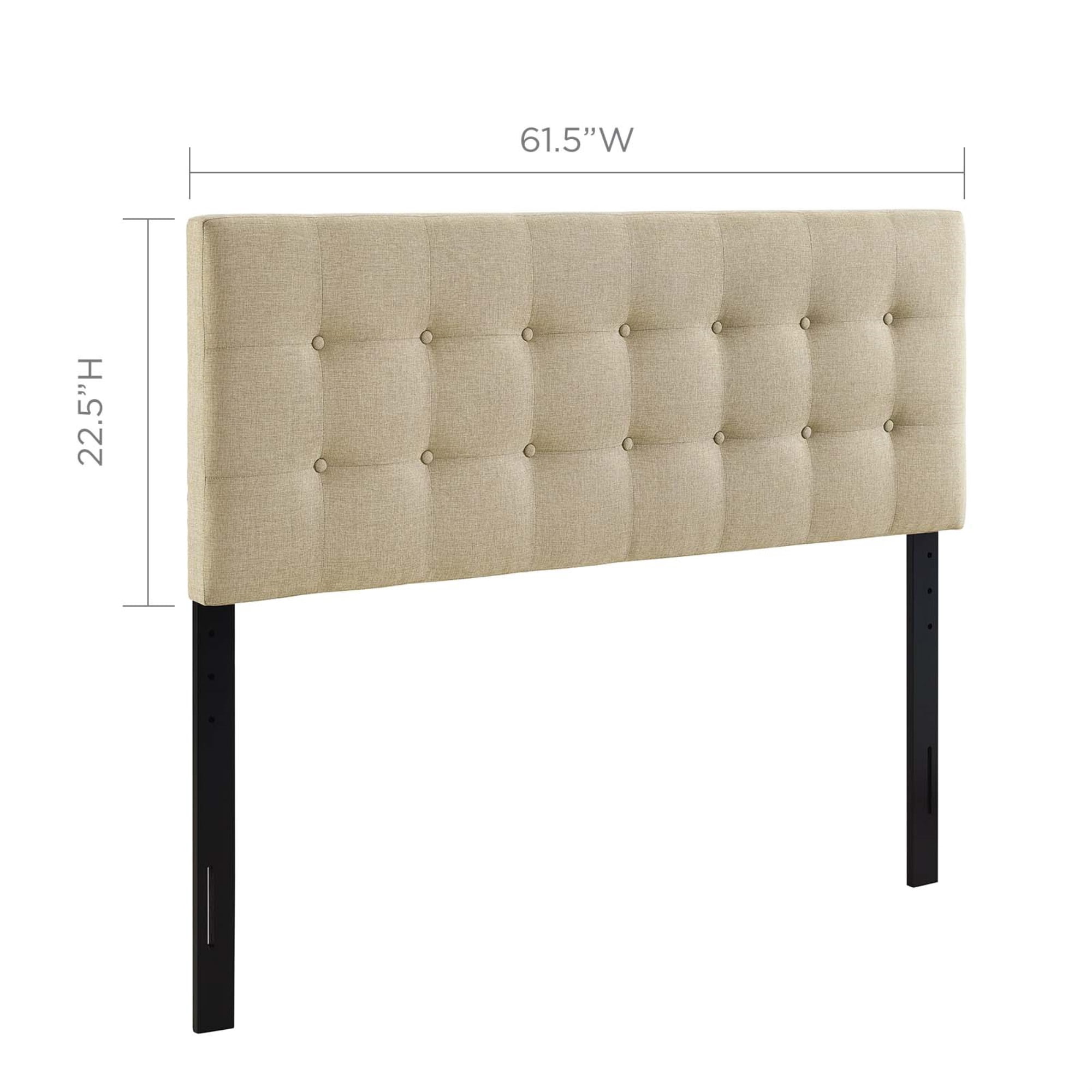 Ergode Emily Queen Upholstered Fabric Headboard - Beige