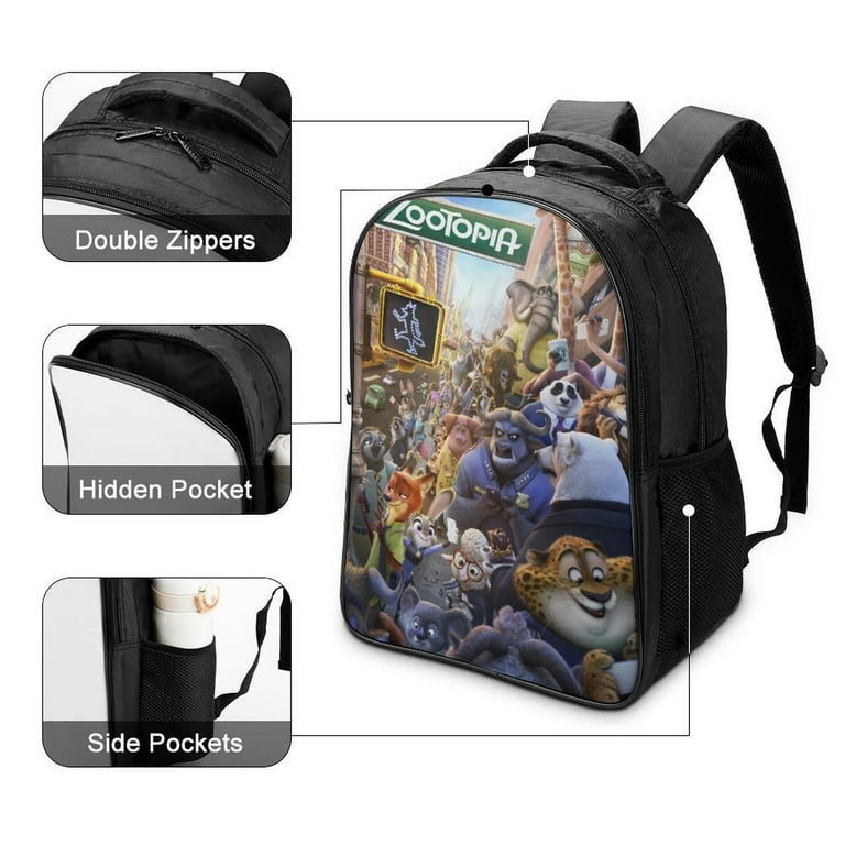 Zootopia Cartoon Unisex Backpack Schoolbag Bookbag 2
