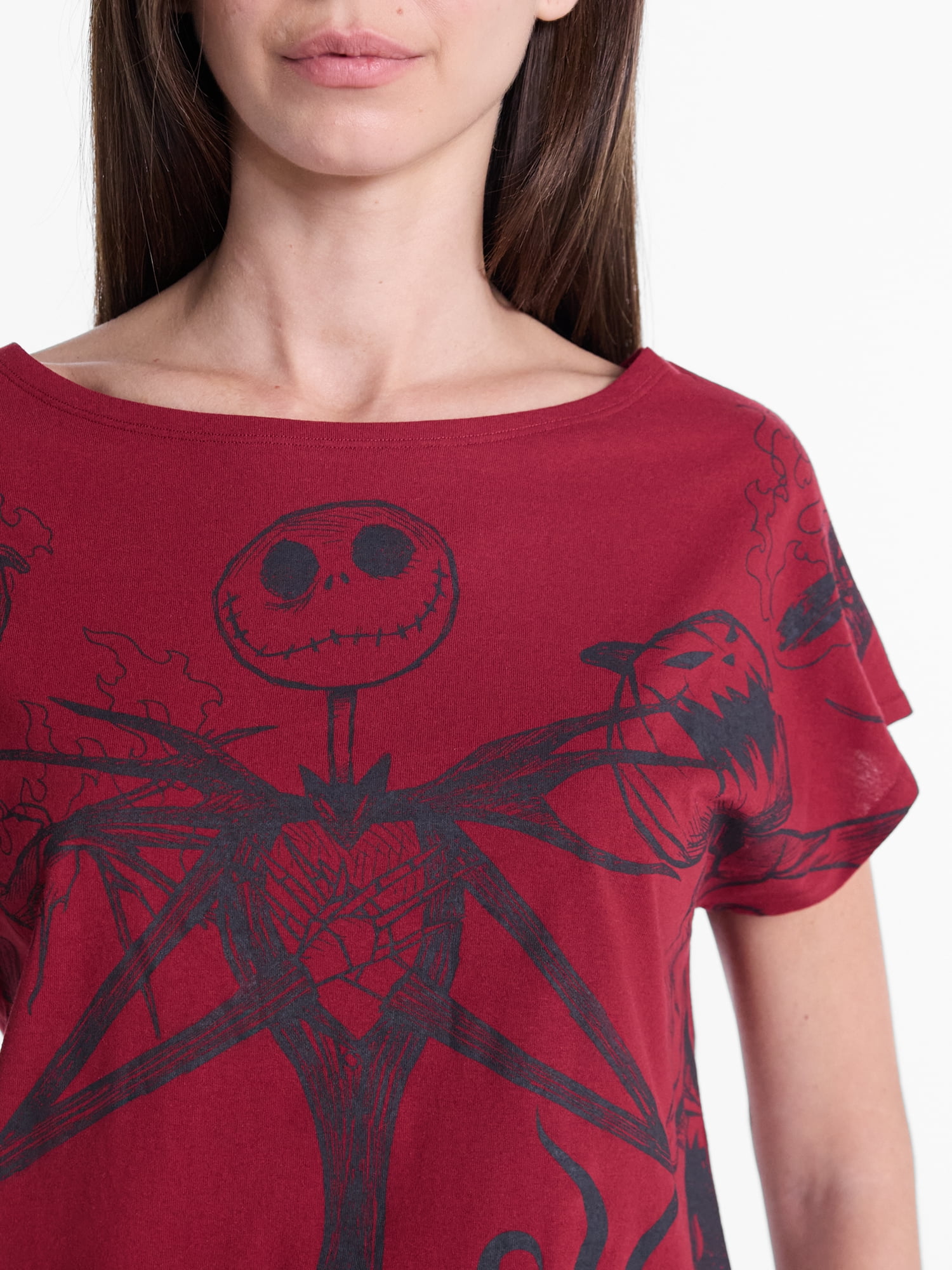 Disney Nightmare Before Christmas Women's Halloween Graphic Tee, Sizes XXS-XXL
