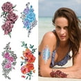 thumbnail image 5 of Konsait 18 Sheets Large Temporary Tattoos, Flower Rose Tattoo Temporary Waterproof Sexy Body Tattoo Sticker for Women Girls, 5 of 6