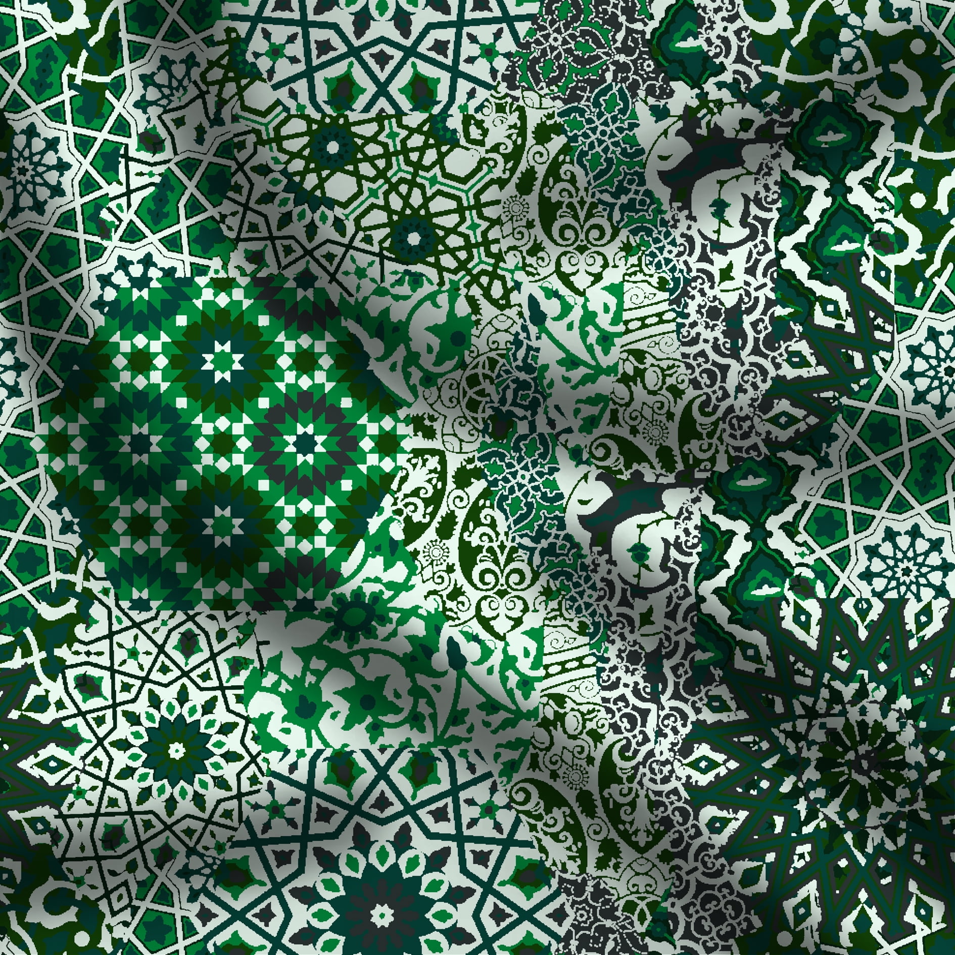 eloriadécor Medallion Printed Fabric Crafting Sewing and Quilting