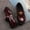 Wine, variant on Girls Dress Shoes, Vacation Casual Pull On Platform Sole Kids School Uniform Shoes Wine Size 12.5(Little Kids)