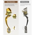 thumbnail image 6 of Klamerit Antique Brass Front Door Handle No Lock, Classic Exterior Door Handle, Entry Door Handle Reversible for Left & Right Hand Doors, 6 of 7