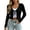Black, variant on Women's Tie Front Cardigan Sweaters for Women Long Sleeve Crop Sweater Rib Knit Shrug Dress Jacket 2026 Summer Fashion Trends Women(Black,One Size)