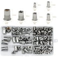 thumbnail image 2 of 165 Pack Écrou Rivet en Acier Inoxydable, Outil Écrou Tête Filetée Plate Kit Assortiment de Capuchons Rivets M3 M4 M5 M6 M8 M10, Accessoire de Réparation de Fixation, 2 of 8