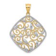 thumbnail image 1 of Pendentif Collier en Filigrane en Or Jaune 14k Fantaisie, 1 of 8