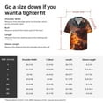thumbnail image 6 of Zufioo Western Fire Cowboy Print Mens Button Down Short Sleeve Shirt,Classic Plaid Shirt,Mens Accessories Fashion Shirt-Medium, 6 of 6