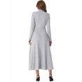 thumbnail image 6 of Cueply Dresses for Women Casual Long Sleeve Fall Spring Mock Neck Pullover Long Dresses with Pockets, 6 of 7
