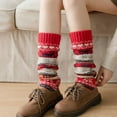 thumbnail image 4 of KuKuZhu Autumn Winter New Leg Warmers Girl Women Foot Cover Knitted Wool Boots Cover Christmas Snowflake Warm Socks Leg Warmers, 4 of 6