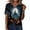 Blue, variant on Halloween Shirts for Women Bloody Splatter Graphic Funny Casual Loose V-Neck Short Sleeve Tops,Orange(XXXL)