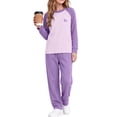 thumbnail image 6 of ITSAME Girls 2 Piece Loungewear Outfit Raglan Sleeve Crewneck Pullover and Pants Warm Sleepwear Set Size 5T, 6 of 6