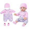 thumbnail image 3 of AmaMary Green Crushed Flower Pink Cardigan Hoodie for 16-18 inch Dolls, Unique and Safe Design, 3 of 3