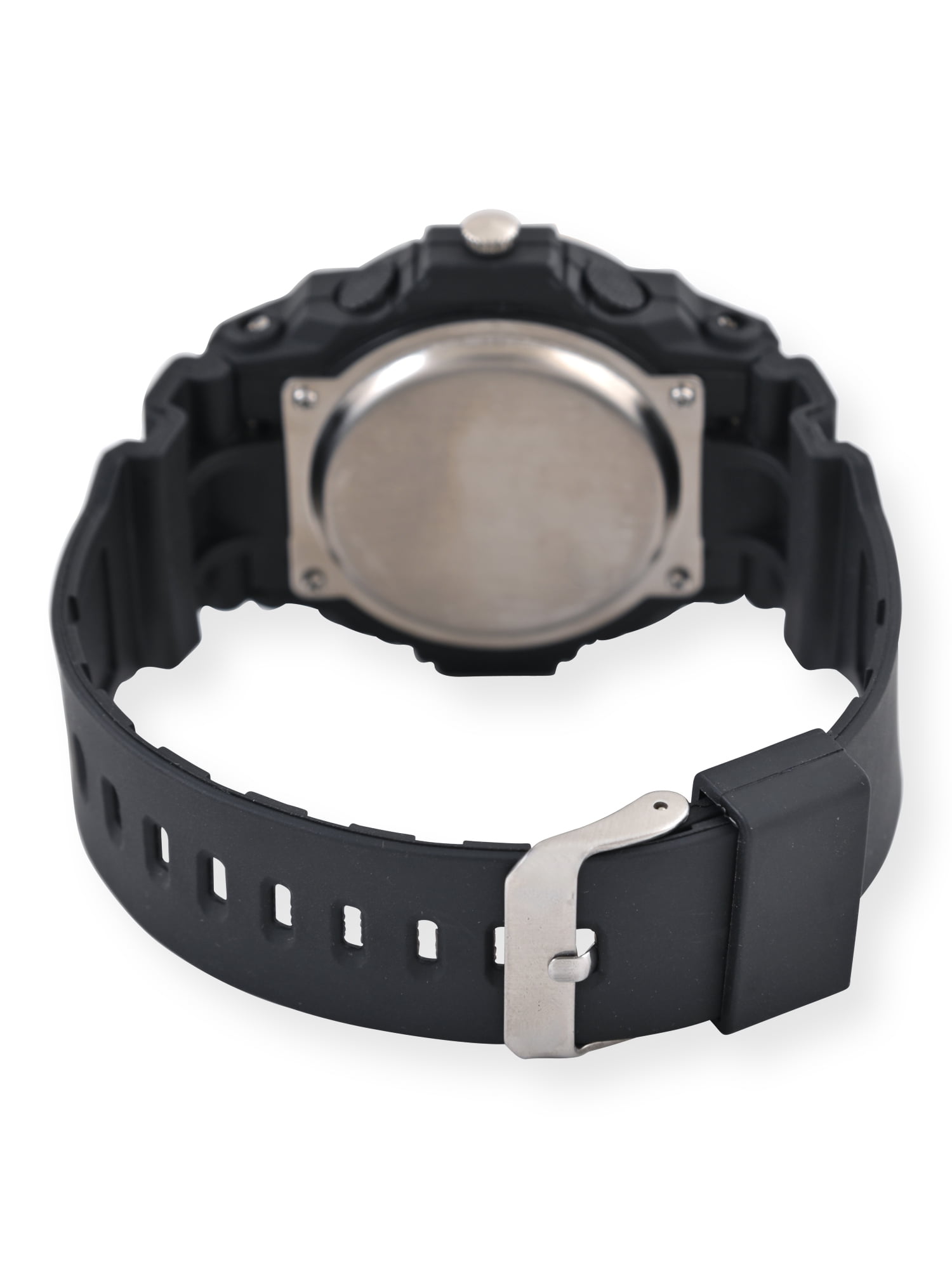 George Men's Analog Digital Watch with Black Round Case & Black PVS Strap 52MM