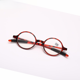 thumbnail image 3 of Gafas de lectura retro de montura completa, redondas, blancas, pequeñas, estilo literario fresco, espejo Prince, 3 of 5