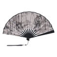 thumbnail image 2 of Folding Hand Held Fan Chinese Vintage Style Plastic Fan Double Sided Hanfu Accessories for Weddings Dancing Parties, 2 of 8