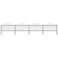 thumbnail image 6 of vidaXL Garden Fence Patio Privacy Screen Fence Wall with Spear Top Steel Black, 6 of 89