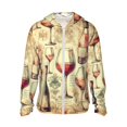 thumbnail image 1 of Balery Wine Sudadera ligera de manga larga con capucha y protección solar UPF 50+ para hombre y mujer, ideal para pesca y running-X-Large, 1 of 7