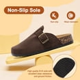 thumbnail image 5 of Lezzglt Kids Suede Clogs with Cork Footbed,Boys Girls Sandals, Adjustable Buckle Slip-On Slippers, Arch Support Mules for Indoor Outdoor, 5 of 7