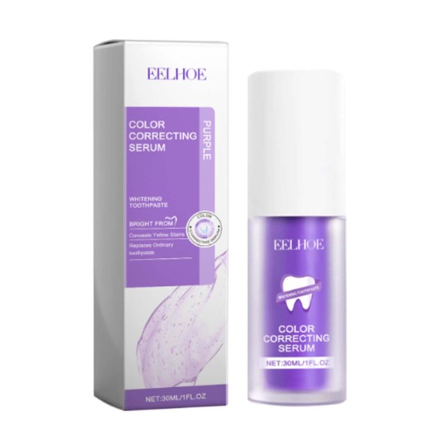 Puntoco Pasta de dientes blanqueadora de dientes morada Pasta de dientes blanqueadora de dientes Pasta de dientes blanqueadora de dientes Purple Repair Eliminador de dientes amarillos Reduce la co