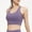 Purple, variant on Nrmvnmi Summer Saving 2024 Womens Seamless Strappy Longline Sports Bra - Medium Support Scoop Neck Criss Cross Padded Yoga Workout Bra Womens Gifts