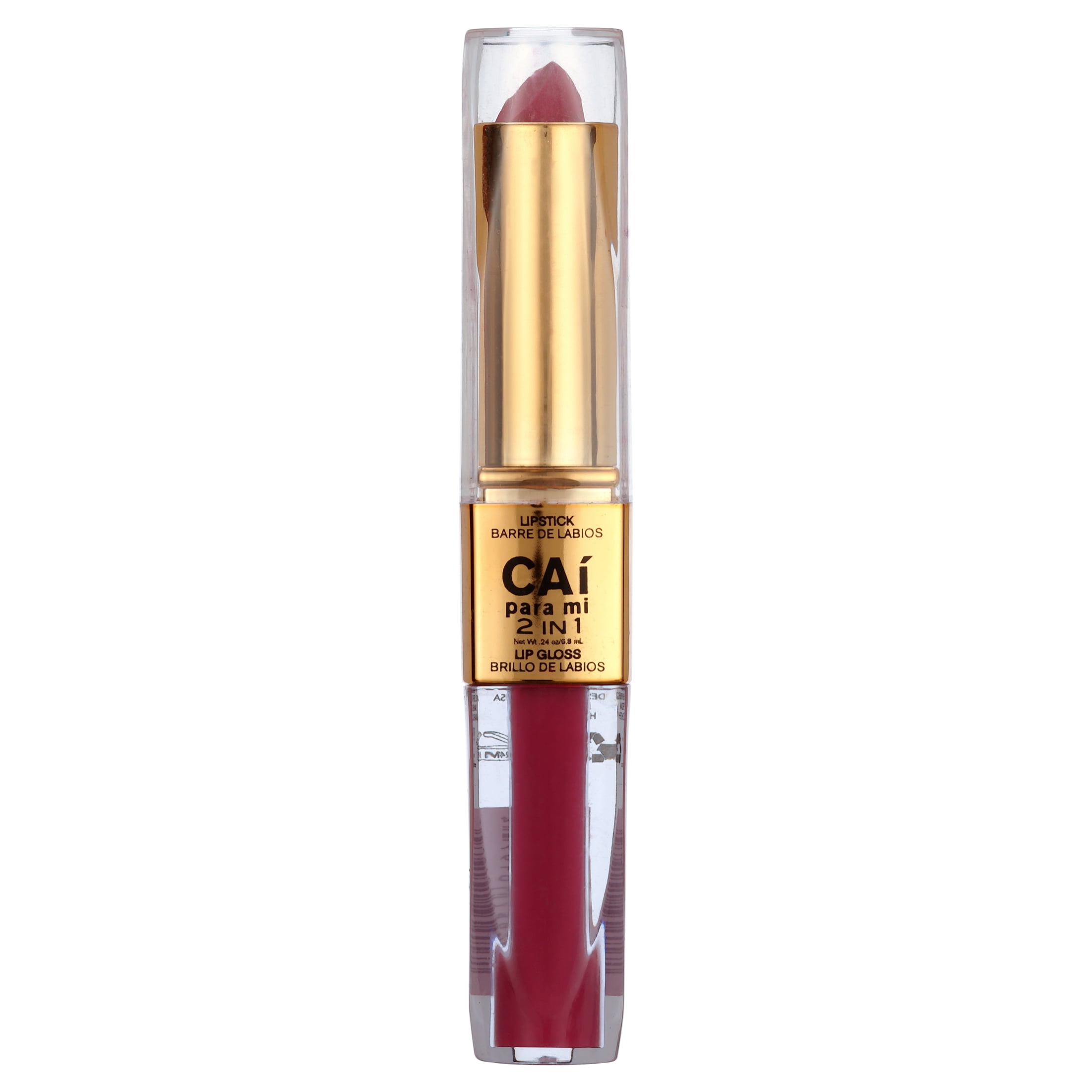 Cai Para Mi  2-in-1 Lipstick & Lip Gloss, Fuschia