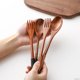 thumbnail image 1 of Cuchara de madera natural Tenedor Cubiertos Juego de vajilla Sopas Juego de utensilios de madera Cereal ZefeiWu 8390615071710, 1 of 1