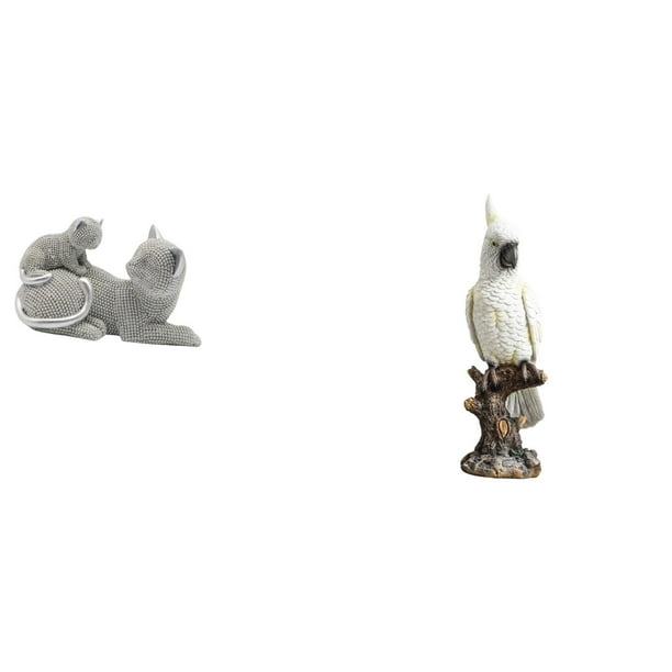 Escultura De Gato Y Loro, Adorno De Mesa, Artesanía, Figura Decorativa, Estatua De Animal, Resina, Para Interior, Dormitorio, Sala De Estar, Oficina, Regalo De Inauguración De La Casa,