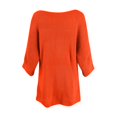 thumbnail image 5 of Women Summer Fall Lightweight Sweaters 3/4 Sleeve Loose Knit Pullover Elegant Work Tops Business Casual Outfits Orange XL, 5 of 5